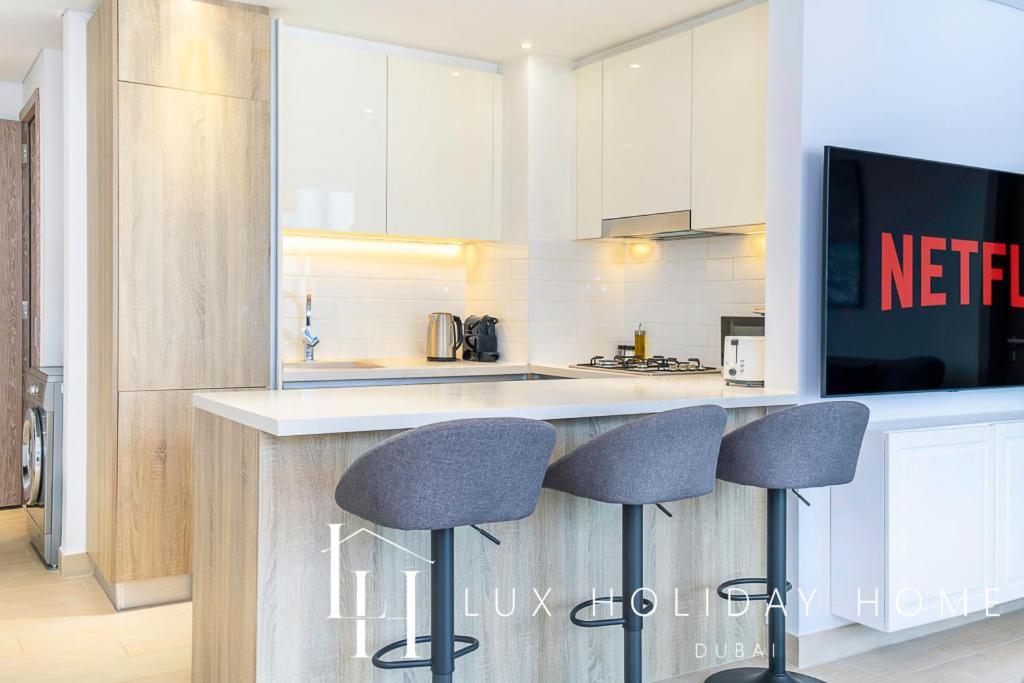 Lux Contemporary Suite With Full Marina View 6 Dubái Exterior foto