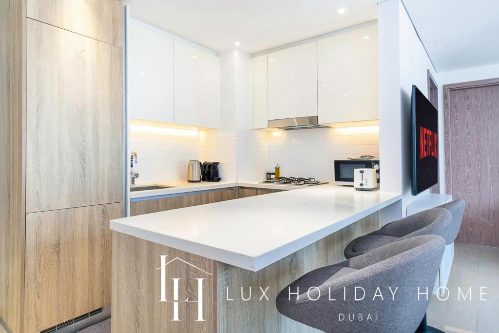 Lux Contemporary Suite With Full Marina View 6 Dubái Exterior foto